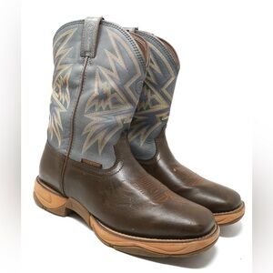 Tony Lama Men's RR3358 Size 13 EE 11" Brown Waterproof EH Square Toe Work Boots